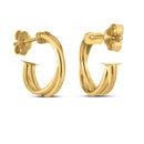 14k Yellow Gold Crossover Hoops-4