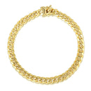 10.5mm 14k Yellow Gold Semi Solid Miami Cuban Bracelet-4
