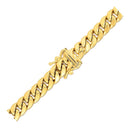 6.65mm 10k Yellow Gold Semi Solid Miami Cuban Chain-5