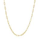 14K Yellow Gold Wide Paperclip Chain (3.3mm)-7