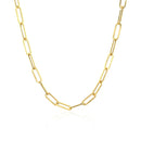 14K Yellow Gold Wide Paperclip Chain (3.3mm)-8