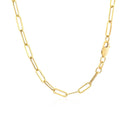 14K Yellow Gold Wide Paperclip Chain (3.3mm)-9