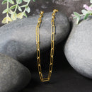 14K Yellow Gold Wide Paperclip Chain (3.3mm)-10