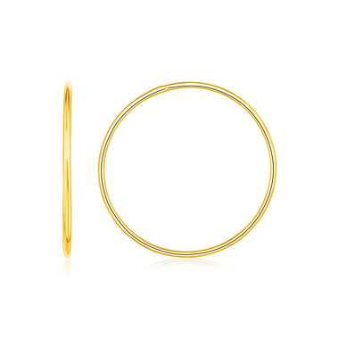 Endless Hoop Style Earrings in 14K Yellow Gold - 0