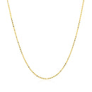14k Yellow Gold Diamond Cut Bead Chain 1.0mm-6