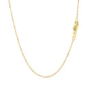 14k Yellow Gold Diamond Cut Bead Chain 1.0mm-7