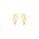 14k Yellow Gold Polished Wing Post Earrings-2