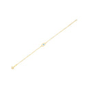 14k Yellow Gold MOP Evil Eye Bracelet (1.00 mm)-3
