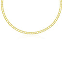 14k Yellow Gold Men's Necklace with Track Design Links-4