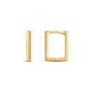 14k Yellow Gold Rectangle Huggie Hoops-3