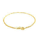 10k Yellow Gold Singapore Bracelet 1.5mm-7