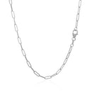 14K White Gold Delicate Paperclip Chain (2.1mm)-7