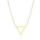 14k Yellow Gold Delta Symbol Chain Necklace-4