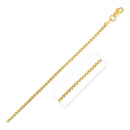 14k Yellow Gold Round Box Chain 1.35 mm-7