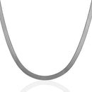 14k White Gold Super Flex Herringbone Chain (4.60 mm)-4