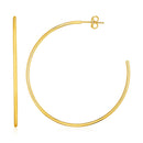 14k Yellow Gold Polished Hoop Earrings-2