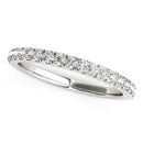 14k White Gold Pave Set Diamond Wedding Ring (1/4 cttw)-2