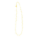 14K Yellow Gold Necklace with Dangling Hearts-4