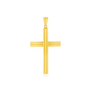 14k Yellow Gold Polished Cross Pendant-3