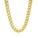 10.5mm 14k Yellow Gold Semi Solid Miami Cuban Chain-6