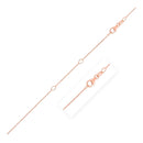 Double Extendable Cable Chain in 14k Rose Gold (0.6mm)-4