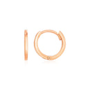 14k Rose Gold Petite Polished Round Hoop Earrings-2