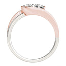 Two Stone Diamond Ring in 14k White And Rose Gold (3/4 cttw)-6