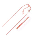 14k Rose Gold Adjustable Box Chain 0.85mm-5