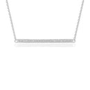 Diamond Bar Pendant in 14k White Gold (1/4 cttw)-5