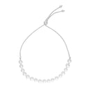 14k White Gold Adjustable Friendship Bracelet with Pearls-3