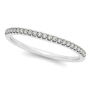 14k White Gold Scallop Setting Round Diamond Wedding Band (1/10 cttw)-2