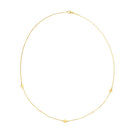 14k Yellow Gold Pearl Clover Necklace-2