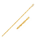 14k Yellow Gold Singapore Chain 1.7mm-7
