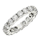 Round Cut Lab Grown Diamond Eternity Ring in 14k White Gold (2 cttw FG/VS2)-7