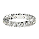 Round Cut Lab Grown Diamond Eternity Ring in 14k White Gold (2 cttw FG/VS2)-8