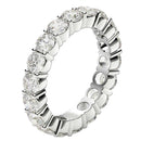 Round Cut Lab Grown Diamond Eternity Ring in 14k White Gold (2 cttw FG/VS2)-10