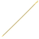 Two-Toned Fine Wheat Chain Bracelet in 10k Yellow and White Gold-5