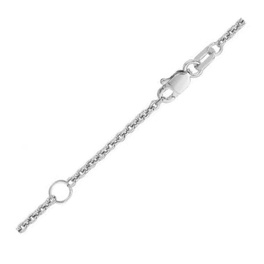 Extendable Cable Chain in 18k White Gold (1.80 mm) - 0