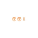 14k Rose Gold Ball Earrings with Faceted Texture-4