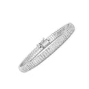 14k White Gold Diamante Flex Bracelet (5.80 mm)-4