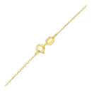 14K Yellow Gold Four Leaf Clover Necklace-8