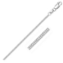 14k White Gold Foxtail 1.0mm Chain-5