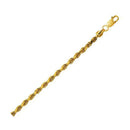 14K Yellow Gold Hollow Diamond Cut Rope Chain (3.20 mm)-2