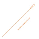 14k Rose Gold Diamond Cut Cable Link Chain 1.1mm-6