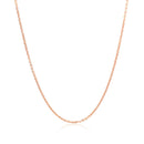 14k Rose Gold Diamond Cut Cable Link Chain 1.1mm-8
