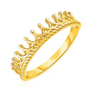 14k Yellow Gold Crown Motif Ring-2