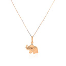 Elephant Pendant in 10k Rose Gold-6