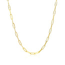 14K Yellow Gold Delicate Paperclip Chain (2.1mm)-6