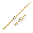 14k Yellow Gold Curb Link Bracelet (7.00 mm)-3