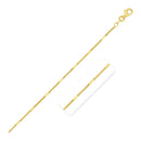 Diamond Cut Bar Links Pendant Chain in 14k Yellow Gold (1.3mm)-5